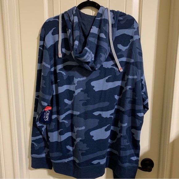 Chaps Mens 2XL Hoodie Pullover Sweat shirt Blue Camouflage NWT - Picture 6 of 9